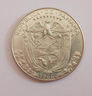 Panama 1/2 Balboa 1966 Argento Q'FDS