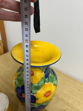 Jarra y 6 tazas pintadas a mano