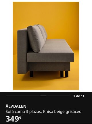 Sofá Cama Ikea Gris Tela
