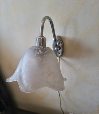 Lampadario e applique oro e vetro