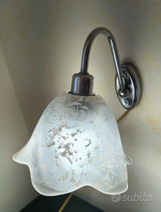 Lampadario e applique oro e vetro