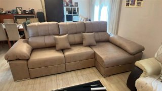 Base Cama Electrotuber Beige y Negra