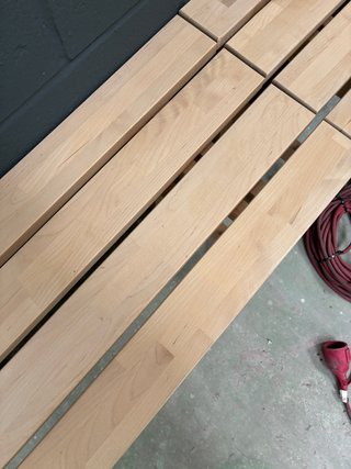 Lote 2 bancos madera 150 cm