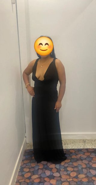 Vestido Largo Negro Mango Talla S Nuevo