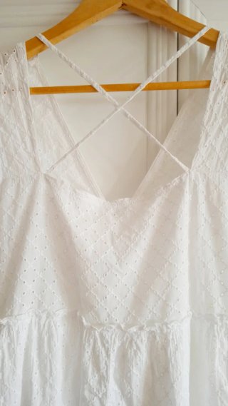 Vestido blanco corto T. S.