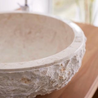Lavabo de mármol y piedra