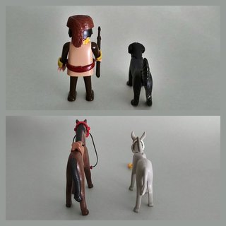 Playmobil Trampero a Caballo con Burro