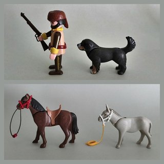 Playmobil Trampero a Caballo con Burro