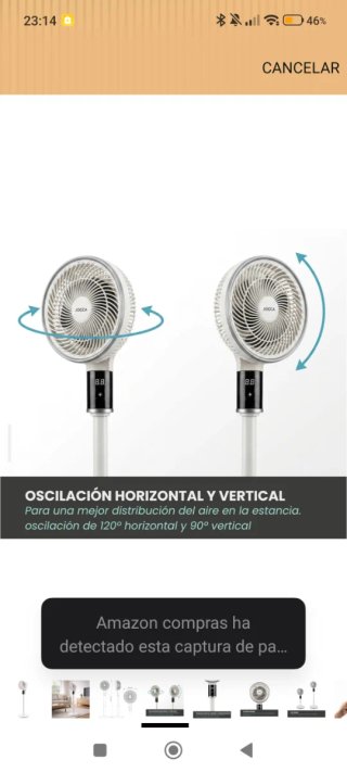 Ventilador de pie blanco