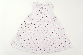 Vestido blanco con estampado de manzanas. T18meses