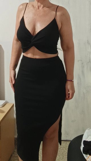 Conjunto Falda y Top Negro Talla S