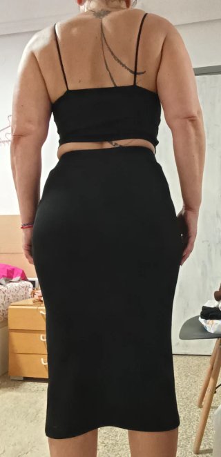 Conjunto Falda y Top Negro Talla S