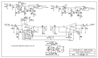 Placa de circuito impreso amplificador STK41x2