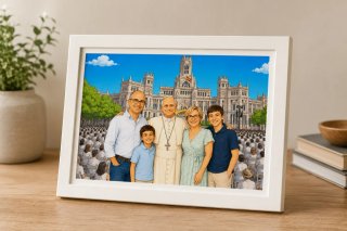 Ilustración personalizada Papa León XIV