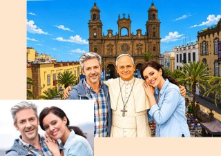 Ilustración personalizada Papa León XIV