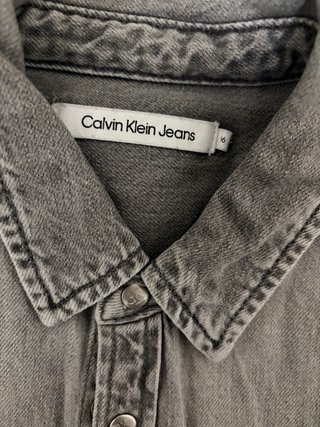 Camisa Denim Calvin Klein Jeans Gris