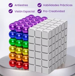 216 sfere magnetiche arcobaleno da 5mm