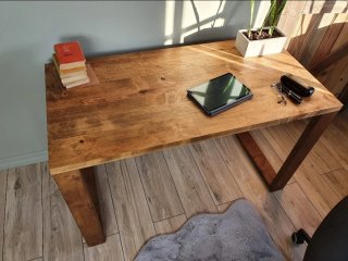 Scrivania Legno Massello Fatta a Mano 120x70x78