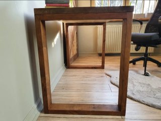 Scrivania Legno Massello Fatta a Mano 120x70x78