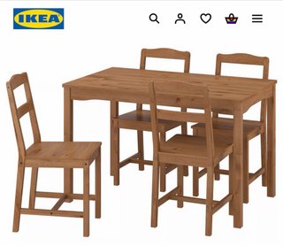 Mesa y 4 Sillas Ikea Hägernäs Madera