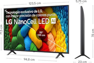LG 55NANO80A6B televisor 55" 4K NanoCell