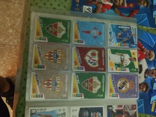 Álbum de cromos de fútbol variado