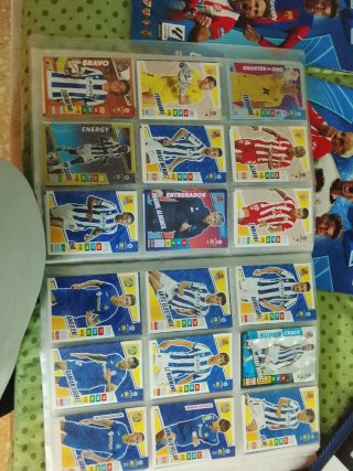 Álbum de cromos de fútbol variado