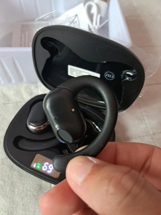 Auriculares Inalámbricos Negros con Enganche
