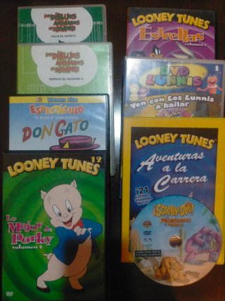 8 DVDs Infantiles Variados (Español)