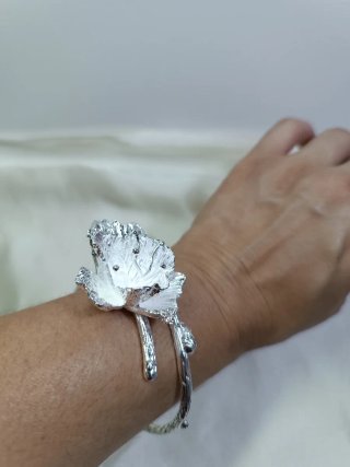 Pulsera Plata 925 diseño de Flor