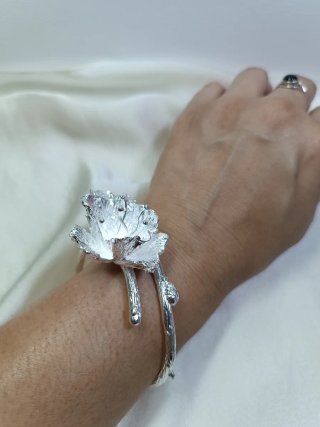 Pulsera Plata 925 diseño de Flor