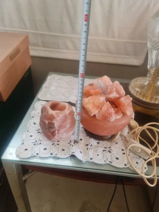 Sal Himalaya 3'7Kg Set Lámpara Grande+Portavelas