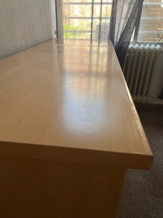 Escritorio doble madera alta calidad 152x54x76