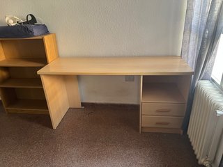 Escritorio doble madera alta calidad 152x54x76