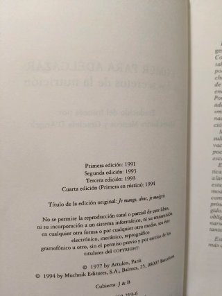 Libro Comer para adelgazar