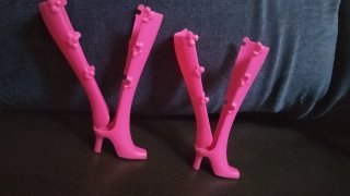 Botas Barbie caña alta fucsia