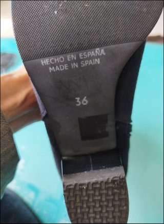 Botines ante azul marino Talla 36