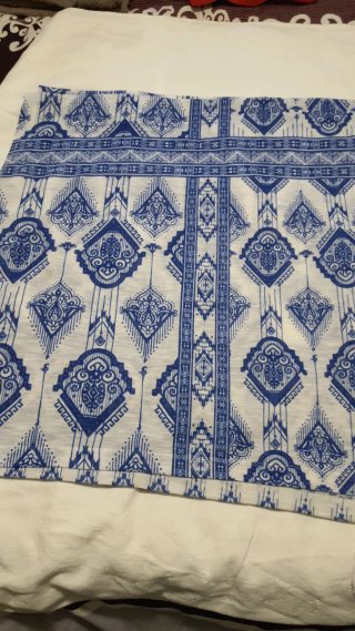 Túnica Estampada Azul y Blanca Talla Única
