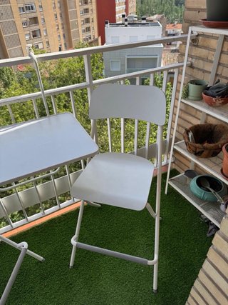 2 Sillas Altas Plegables Blancas Ikea