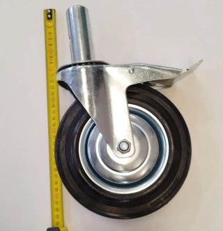 Rueda Negra para Andamio con Freno