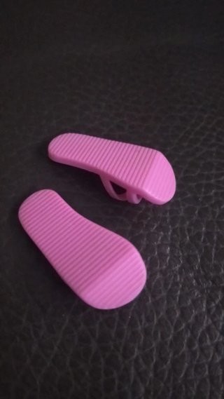 Lote 2 pares zapatos Barbie rosa y azul