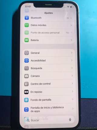 Pantalla Diagnóstico iPhone 12