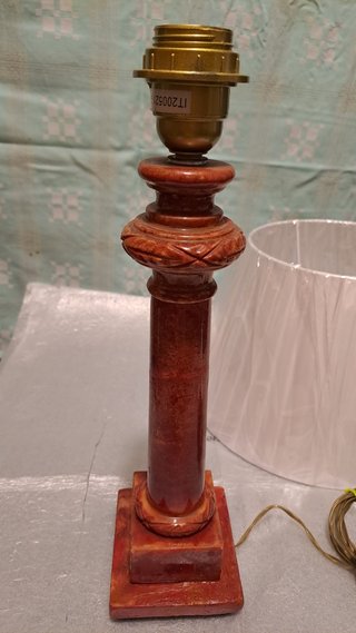 Lampada da tavolo in Alabastro e tessuto