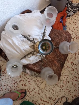 Lámpara de techo vintage latón
