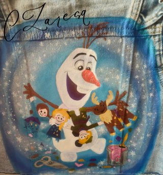 Chaqueta vaquera pintada a mano Instagram Czaresq