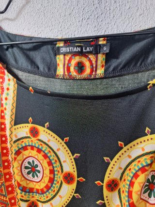 Vestido Christian Lay Estampado Étnico Talla XXL