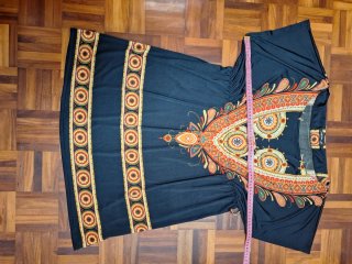 Vestido Christian Lay Estampado Étnico Talla XXL