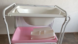 Bañera para bebé con cambiador