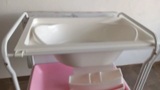 Bañera para bebé con cambiador