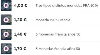 Lote monedas Francia